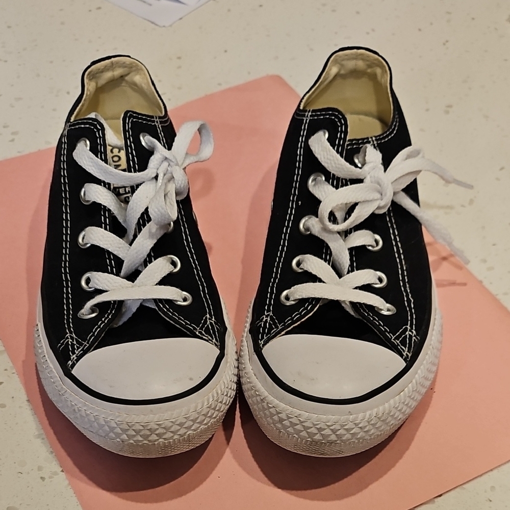 Kids Black Canvas Sneakers